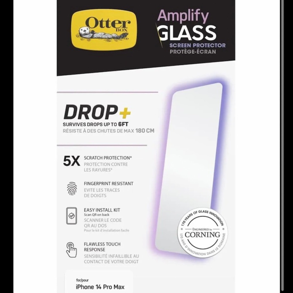 OtterBox AMPLIFY Glass SERIES ANTIMICROBIAL Screen Protector iPhone 14 Pro Max